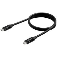 EDIMAX USB-kabel USB 4.0, Thunderbolt 3 USB-C stekker 0.50 m Zwart UC4-0050TB - thumbnail