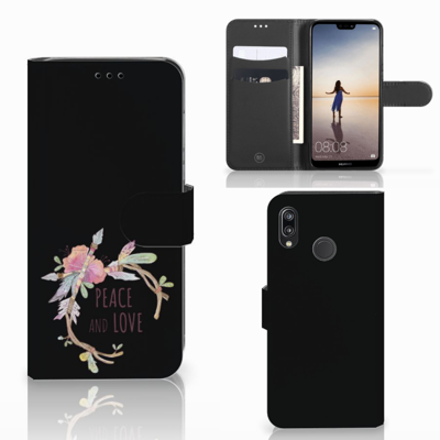 Huawei P20 Lite Leuk Hoesje Boho Text Huawei P20 Lite Leuk Hoesje Boho Text