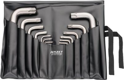 HAZET Set met haakse schroevendraaiers 2115-T/13P - Binnen-TORX®-profiel - 13-delig - T7 - T60
