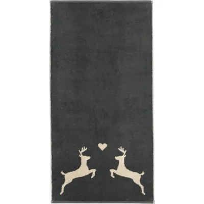 Cawö Cawö Alpenchic Edition Hert 6228 Gastendoekje 30x50 grijs