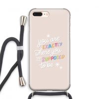 Right Place: iPhone 8 Plus Transparant Hoesje met koord
