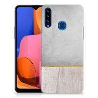 Samsung Galaxy A20s | Bumper Hoesje | Wood Concrete