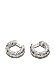 Yvonne Léon boucles d'oreilles en or blanc 18ct ornées de diamants - Argent