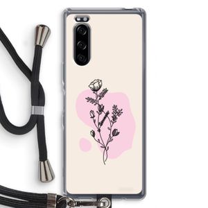 Roses are red: Sony Xperia 5 Transparant Hoesje met koord