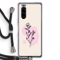 Roses are red: Sony Xperia 5 Transparant Hoesje met koord