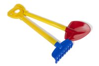 Rolly Toys zandschep en  hark junior 57 cm geel/rood/blauw - thumbnail