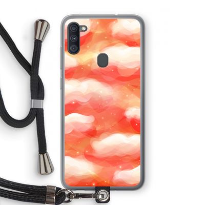 Lichte Wolken: Samsung Galaxy A11 Transparant Hoesje met koord