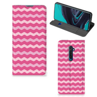 OPPO Reno2 Hoesje met Magneet Waves Pink - thumbnail