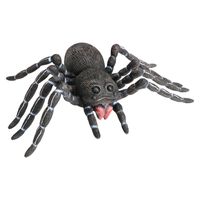 Chaks nep spin XXL - 46 x 30 cm - zwart - mega tarantula - Horror/griezel thema decoratie beestjes   -