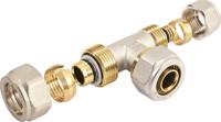 Bonfix - Alu-Knelfitting - T-koppeling, verlopend - 3 x alu-knel - 26mm x 20mm x 26mm - thumbnail