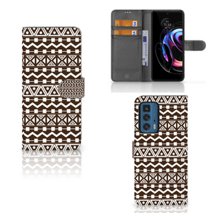 Motorola Edge 20 Pro Telefoon Hoesje Aztec Brown