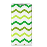 Samsung Galaxy S22 Plus Hoesje met Magneet Zigzag Groen