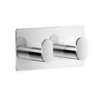 Handoekhaak Dubbel Smedbo Cube zelfklevend 9.6x4.8 cm Chroom Smedbo
