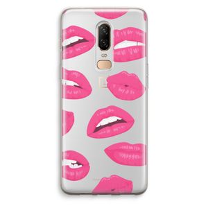 Bite my lip: OnePlus 6 Transparant Hoesje