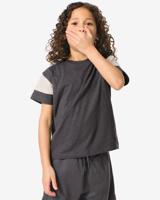 HEMA Kinder T-shirt Kleurblokken Donkergrijs (donkergrijs)