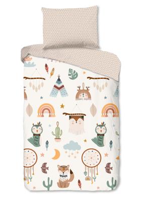 Good Morning Dekbedovertrek "tipi-tenten / boho" - Zand - (140x200 cm) - Katoen Good Morning Dekbedovertrek "tipi-tenten / boho" - Zand - (140x200 cm) - Katoen