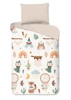 Good Morning Dekbedovertrek "tipi-tenten / boho" - Zand - (140x200 cm) - Katoen