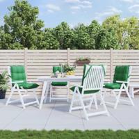 VidaXL Stoelkussens 4 st lage rug oxford stof groen