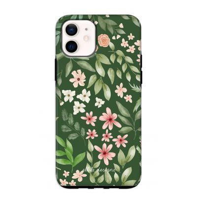 Botanical green sweet flower heaven: iPhone 12 mini Tough Case