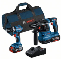 Bosch Blauw | Combopack | GSB 18V-45 + GBH 18V-22 | 18V | 2 x 4.0Ah + lader | In tas - 0615A50039 Bosch Blauw | Combopack | GSB 18V-45 + GBH 18V-22 | 18V | 2 x 4.0Ah + lader | In tas - 0615A50039