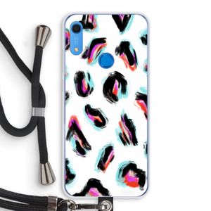 Cheetah color: Huawei Y6s Transparant Hoesje met koord