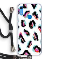 Cheetah color: Huawei Y6s Transparant Hoesje met koord