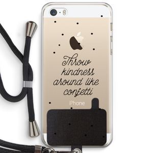 Confetti: iPhone 5 / 5S / SE Transparant Hoesje met koord