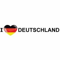 I Love Deutschland papieren sticker - thumbnail