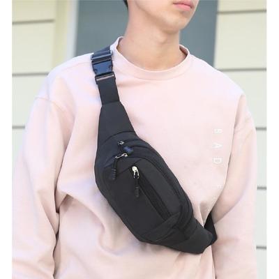 Pure kleur multi-functie zakken waterdichte borst tas taille sport Bag (zwart)
