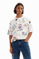 T-shirt met korte mouwen dieren - WHITE - L