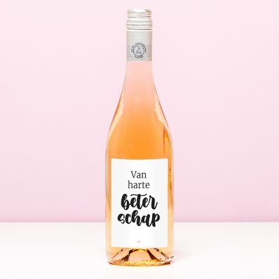 Wijnfles Van Harte Beterschap - Rosé (Blush Rosé)