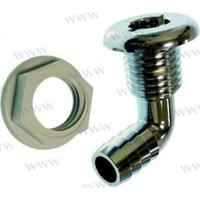 THTH-7590CP - 90 DOORVOER-HUIDSAANSLUITING VOOR 19 MM SLANGEN.