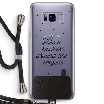 Confetti: Samsung Galaxy S8 Transparant Hoesje met koord