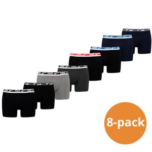 Puma Boxershorts Multi Logo 8-pack Black / Peacoat / Grey Melange-XXL