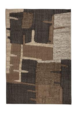 Dutchbone Vloerkleed 'Briton' Wol en jute, 200 x 300cm, kleur Bruin