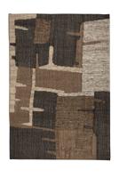 Dutchbone Vloerkleed 'Briton' Wol en jute, 200 x 300cm, kleur Bruin