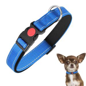 Hondenhalsband met kliksluiting blauw XS