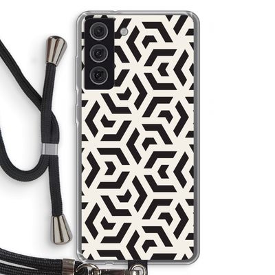 Crazy pattern: Samsung Galaxy S21 FE Transparant Hoesje met koord