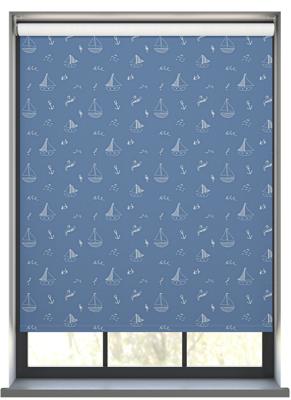 Regatta marineblauw matrozenrolgordijn