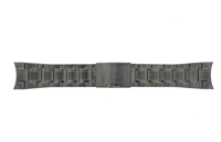 Horlogeband Fossil BQ2384 Roestvrij staal (RVS) Antracietgrijs 26mm