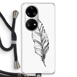 Pluim: Huawei P50 Pro Transparant Hoesje met koord