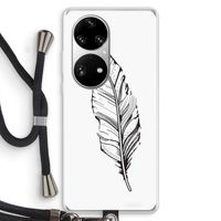 Pluim: Huawei P50 Pro Transparant Hoesje met koord