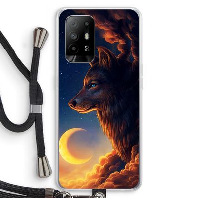 Night Guardian: Oppo A94 5G Transparant Hoesje met koord