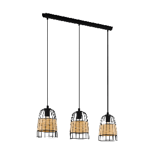 Eglo Eetkamer hanglamp Anwick met rotan 43313