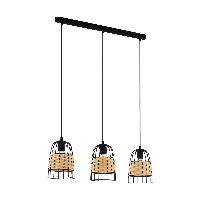 Eglo Eetkamer hanglamp Anwick met rotan 43313 - thumbnail