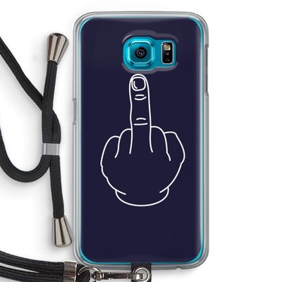 F**k U: Samsung Galaxy S6 Transparant Hoesje met koord