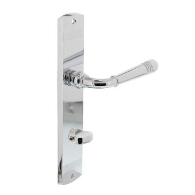 Intersteel Deurkruk Helena op langschild met toilet-/badkamersluiting 63/8 mm - chroom