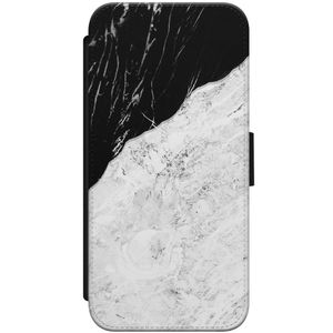 iPhone 8 / 7 flipcase - Marmer zwart grijs