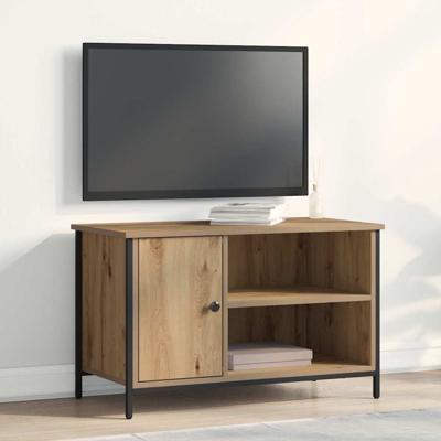TV-kast artisanaal eikenkleurig 80 x 40 x 50 cm Bewerkt hout