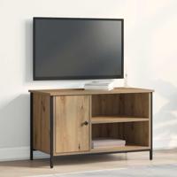 TV-kast artisanaal eikenkleurig 80 x 40 x 50 cm Bewerkt hout